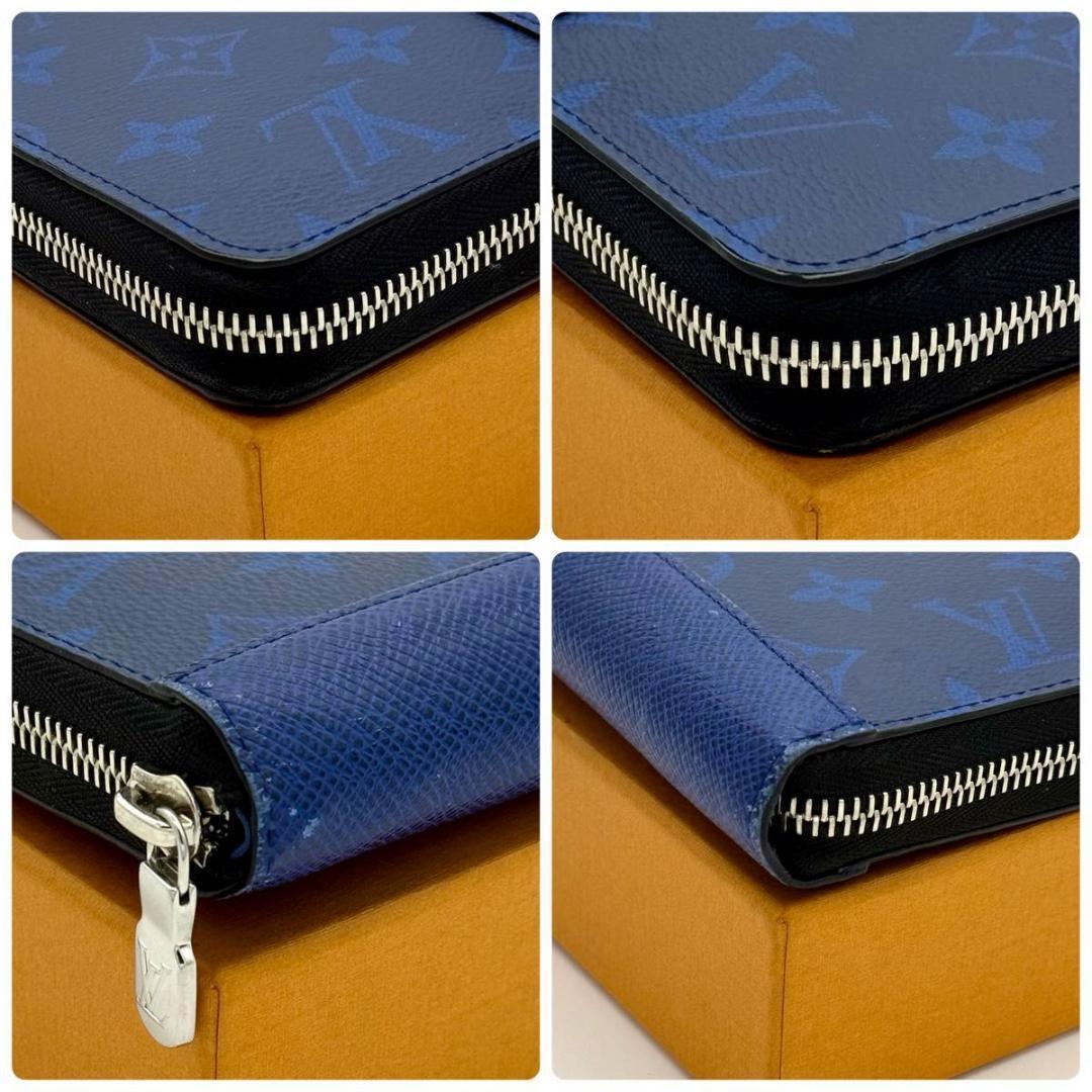 ルイヴィトン【現行 極美品】タイガラマ コバルト ジッピーヴェルティカル 長財布