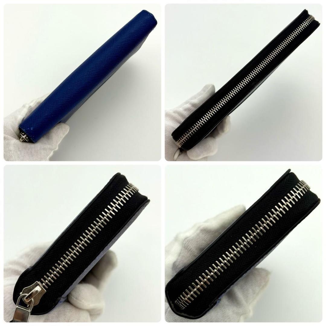 ルイヴィトン【現行 極美品】タイガラマ コバルト ジッピーヴェルティカル 長財布