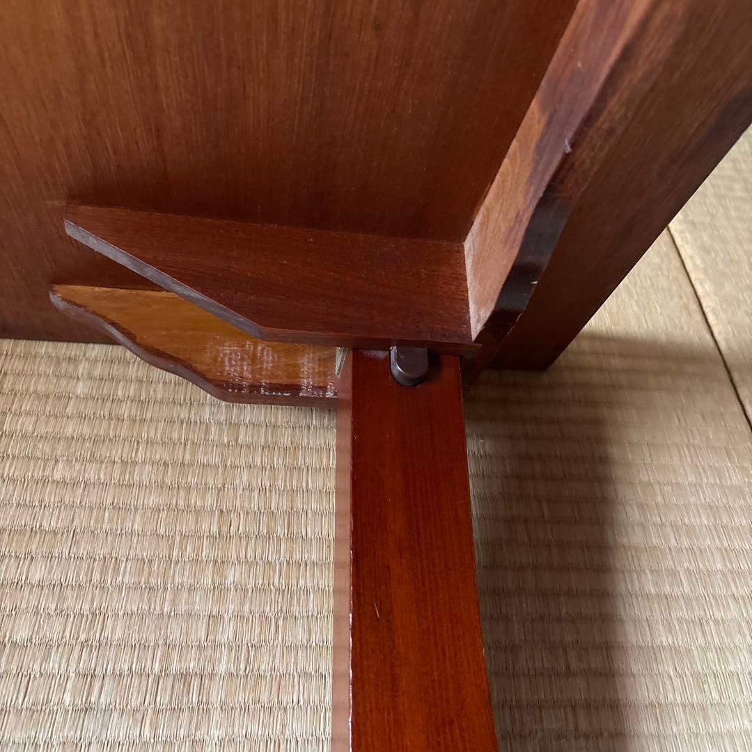 座敷机 木製座卓 テーブル 茶色 昭和レトロ