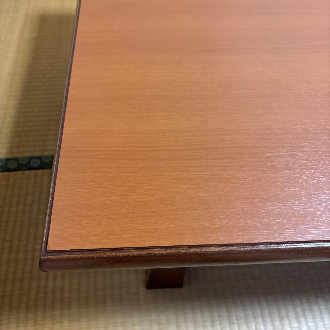 座敷机 木製座卓 テーブル 茶色 昭和レトロ