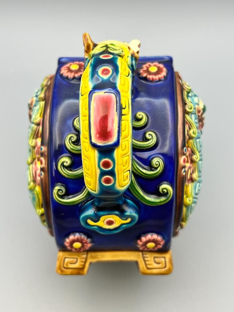 急須　龍図　智盧　陶光　林智信　林俊亨作　交趾焼　陶磁器　台湾交趾