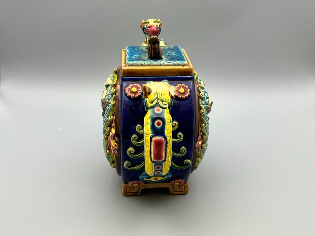 急須　龍図　智盧　陶光　林智信　林俊亨作　交趾焼　陶磁器　台湾交趾