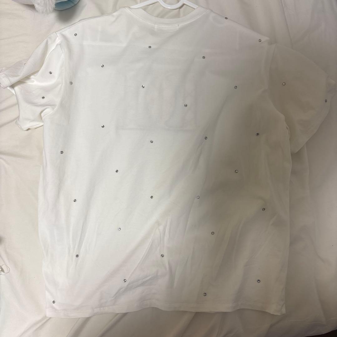 Darich キルティングアップリケビジューTシャツ ホワイト