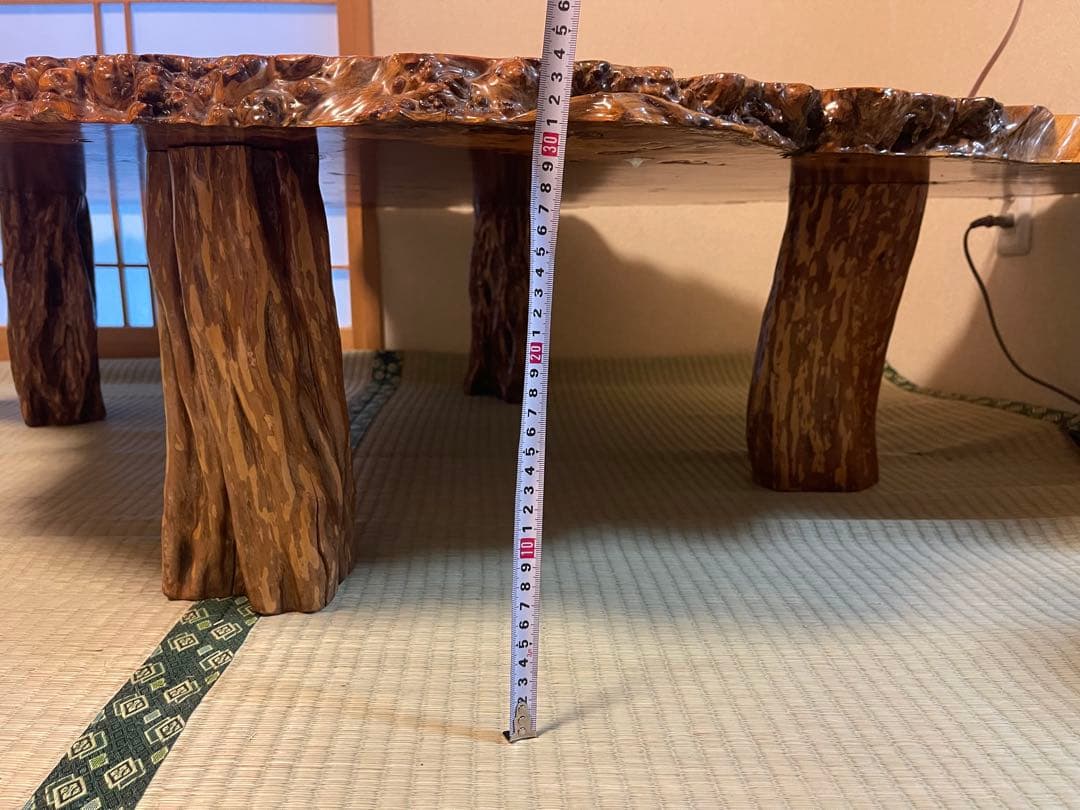 花梨　瘤杢　座卓　一枚板　天然木