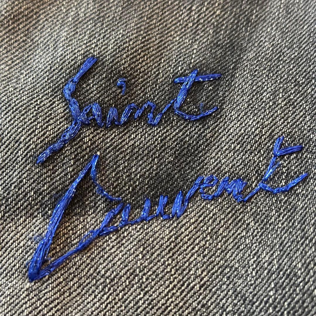 SAINT LAURENT PARIS バック刺繍　スキニーデニム　26