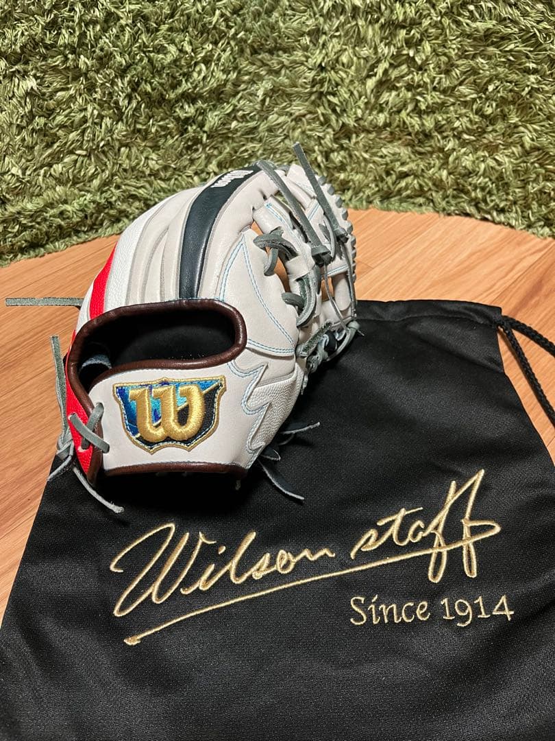 ウィルソンスタッフ カスタムオーダー 軟式内野用 D5 ホワイトSS×レッドSS