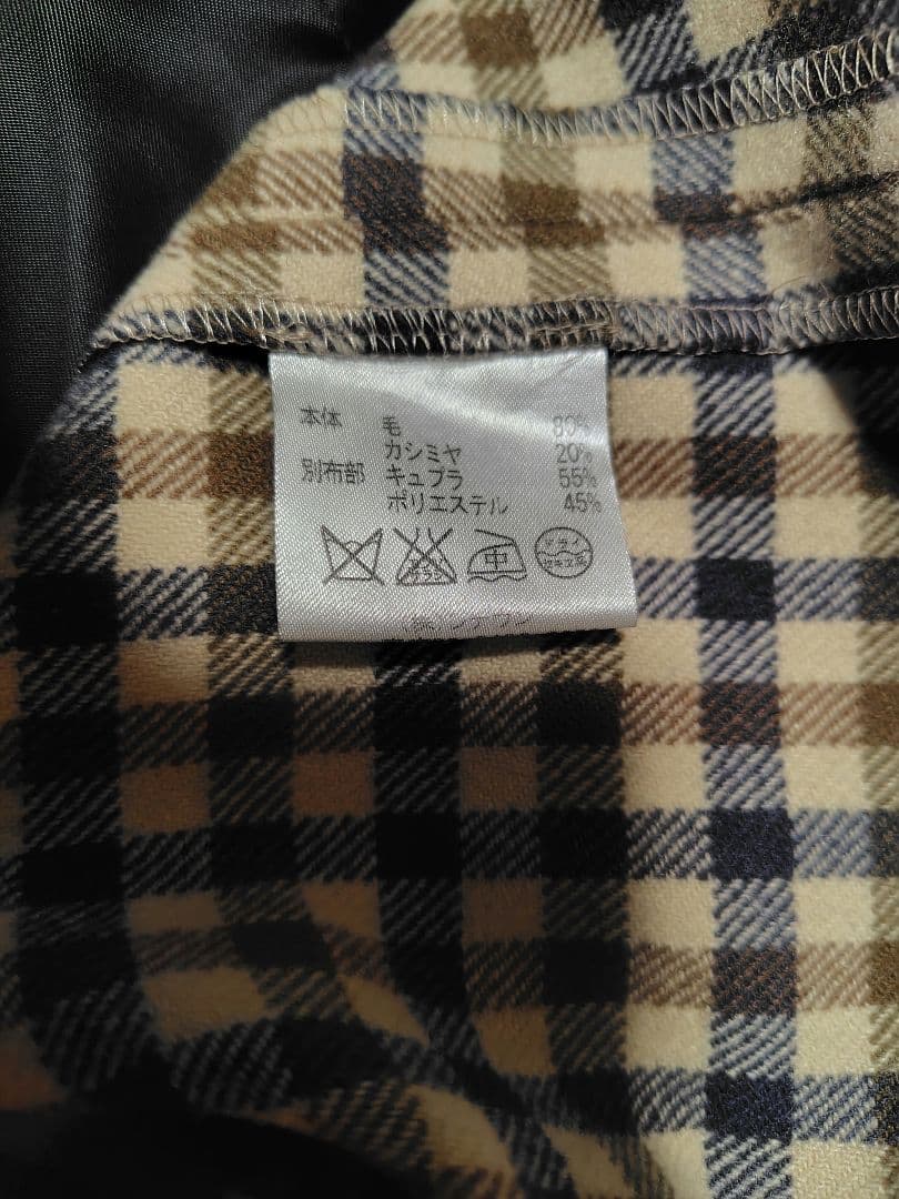 アクアスキュータム　バルマカンコート【未使用に近い】 ライナー付　ブラック