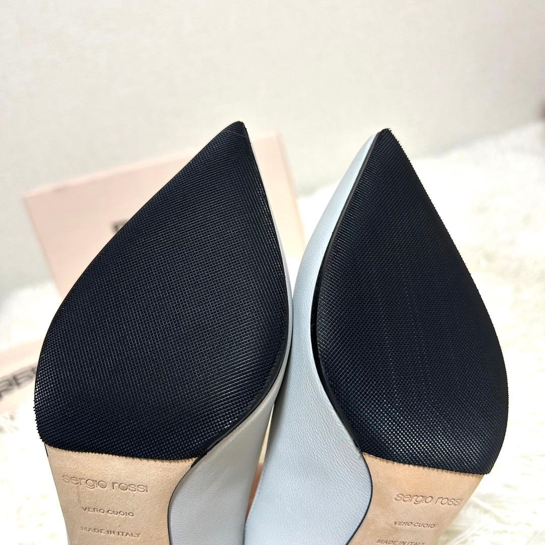 新品✨春に◎セルジオロッシ 36 太ヒール ポインテッドトゥ パンプス