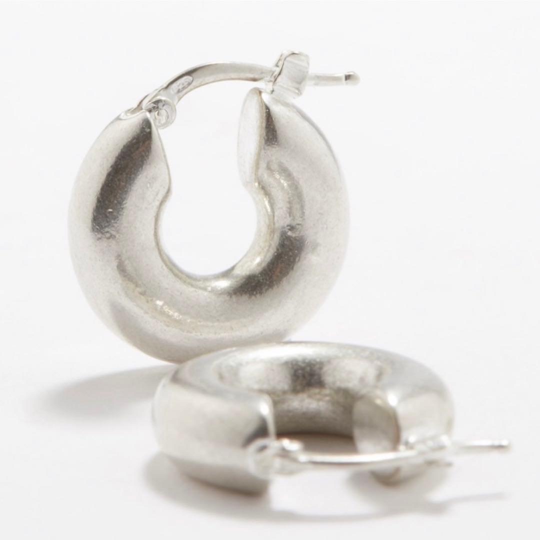 新品 JIL SANDER ジルサンダー チャンキー フープ ロゴ ピアス