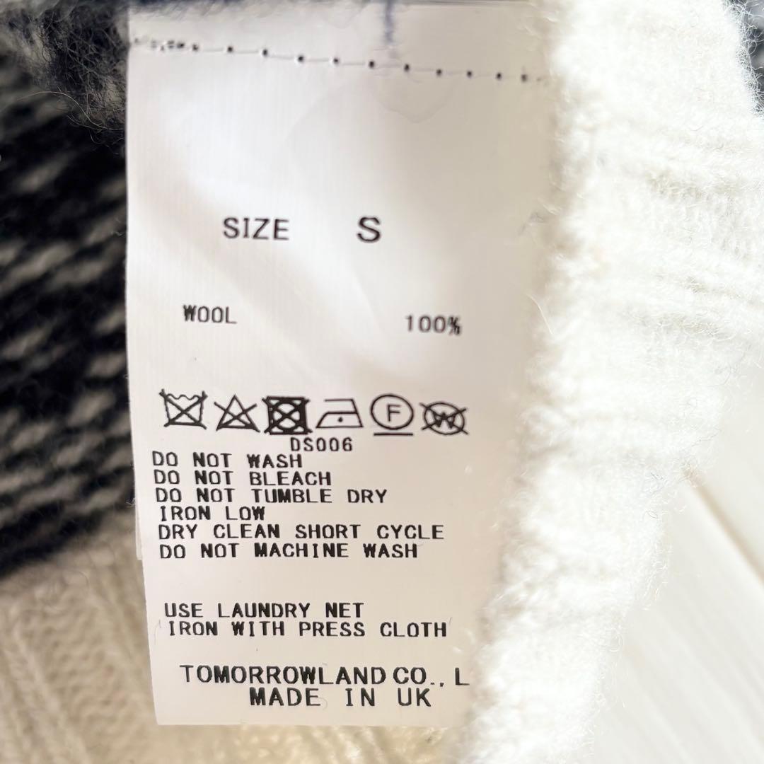 【美品】TOMORROWLAND ウールジャカード クルーネックプルオーバー