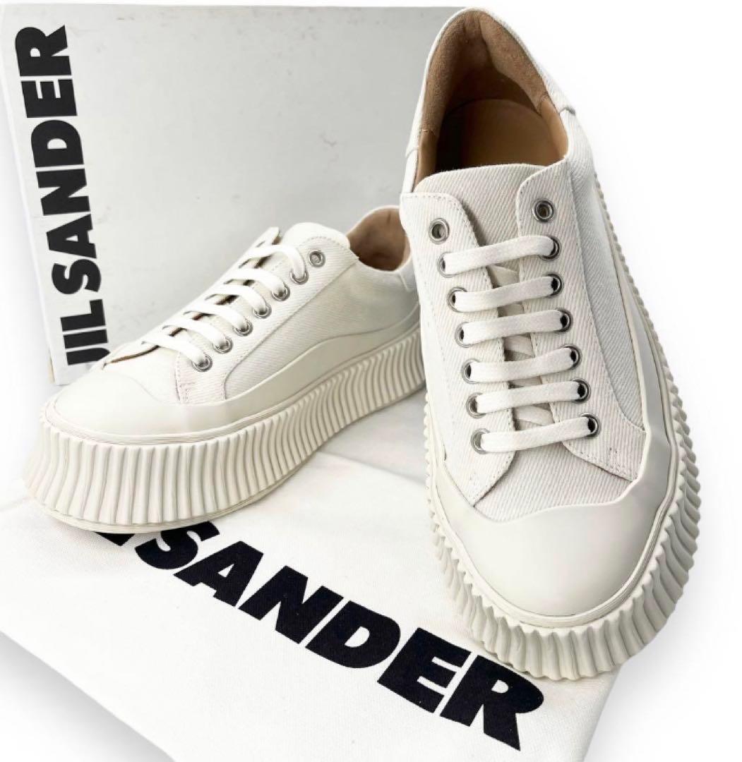 【新品】JIL SANDER プラットフォーム　レザー　スニーカー　38