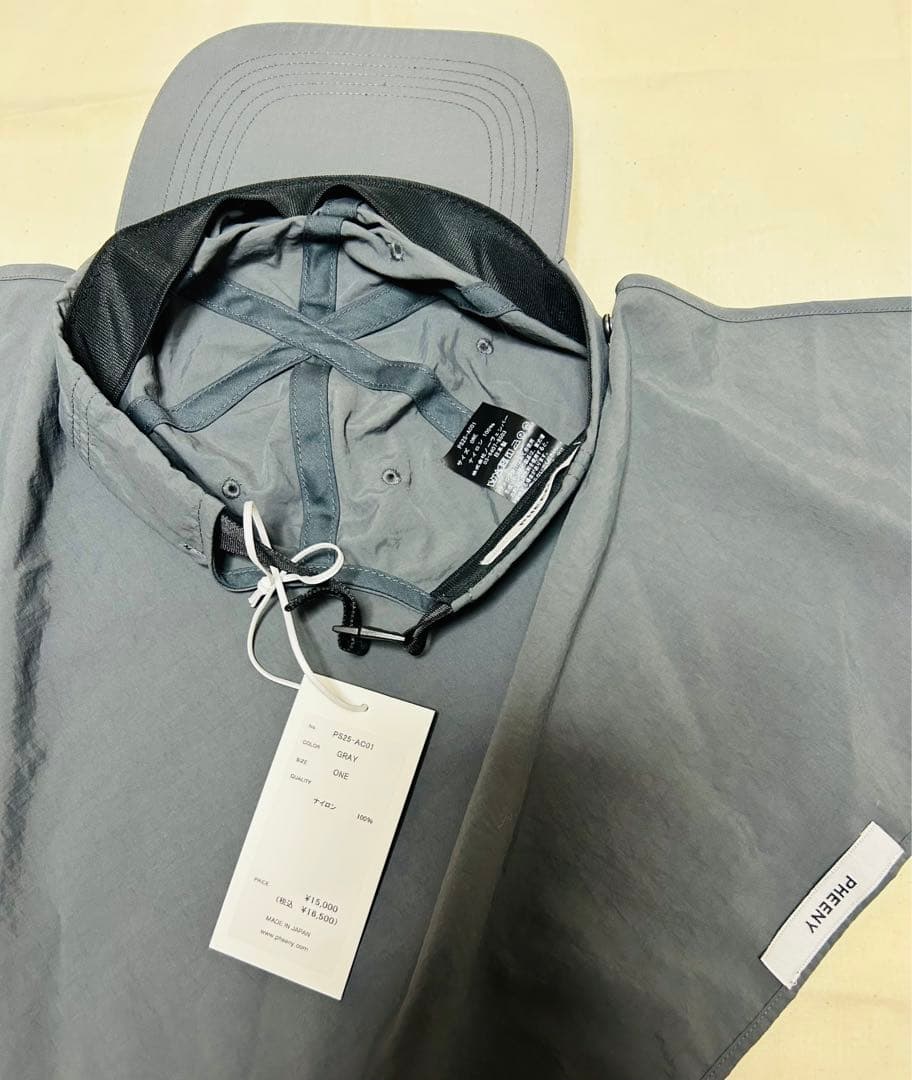 帽子 Pheeny Nylon taffeta cap with scarf