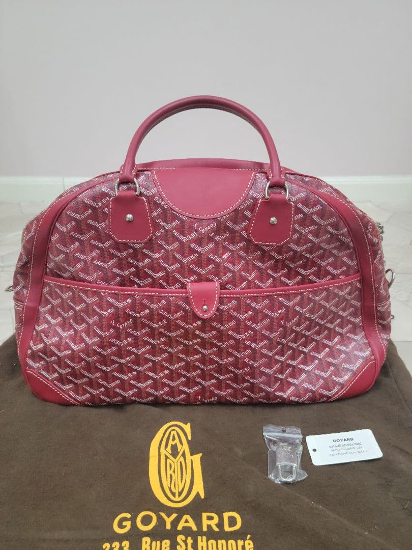 Goyard 赤 ボストンバッグ