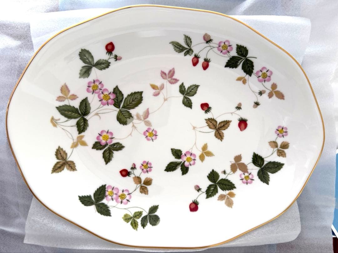 【新品未使用】ウェッジウッド⭐︎ワイルドストロベリーオーバル皿 2枚セット