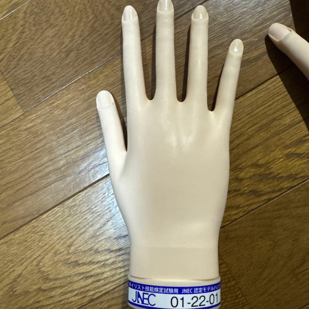 JNEC認定ネイルハンド＋認定モデルハンド(練習用)＋シール等