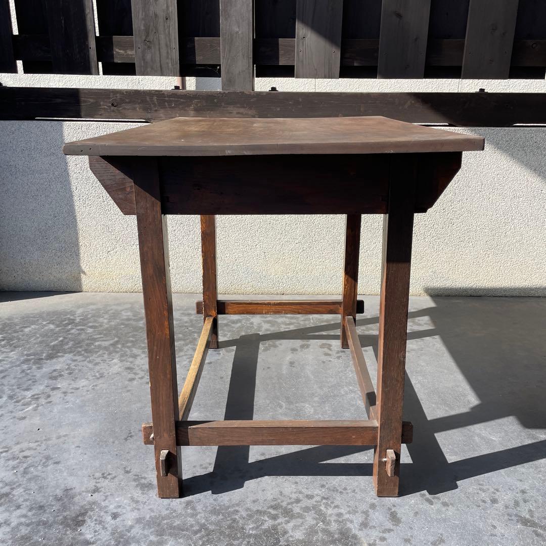 昭和レトロ　木製机　書斎机　文机　学習机　古道具　レトロ　骨董　デスク　テーブル