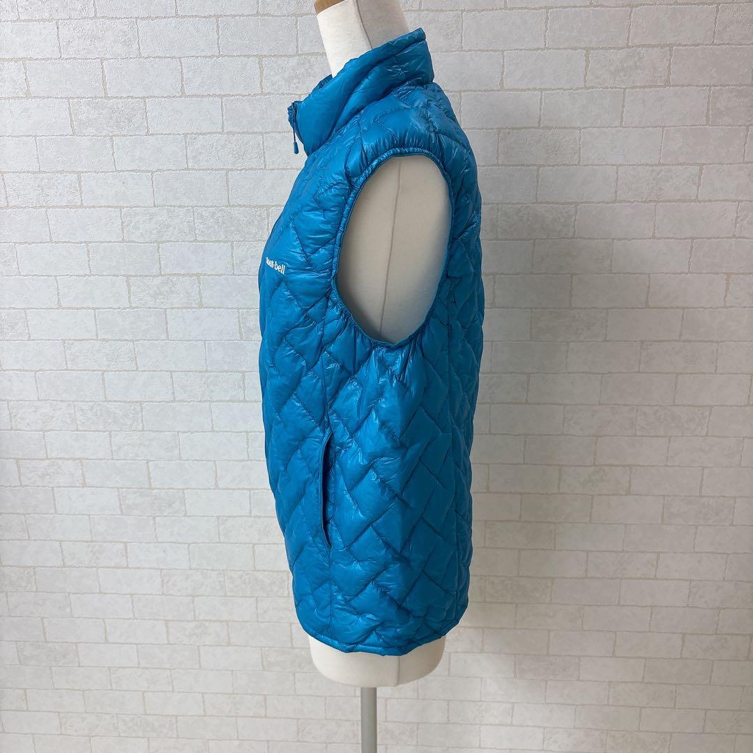 たんかん モンベル EX7000 ダウンベスト ターコイズブルー 美品