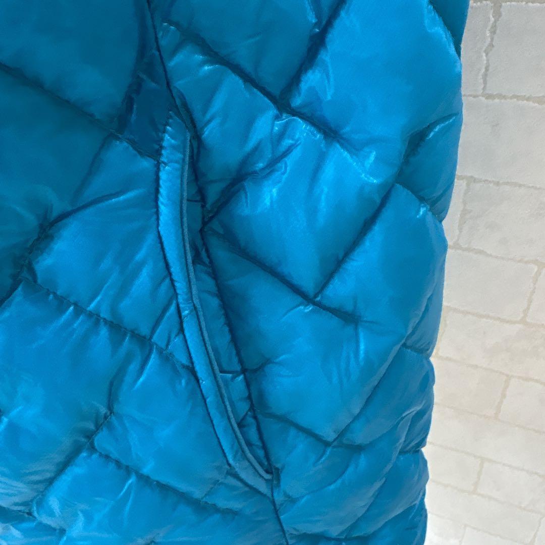たんかん モンベル EX7000 ダウンベスト ターコイズブルー 美品