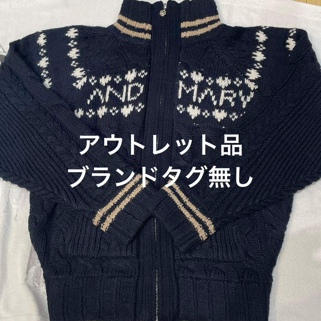 トップス andmary Mary knit cowichan navy