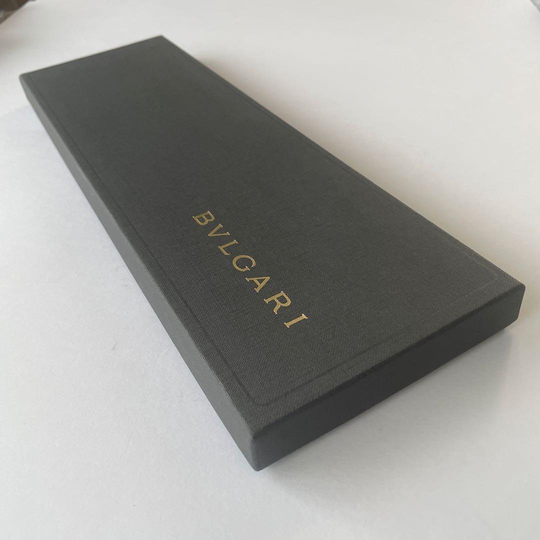 紙バック見つかりました！新品・箱・タグ付き BVLGARIネクタイブルー シルク