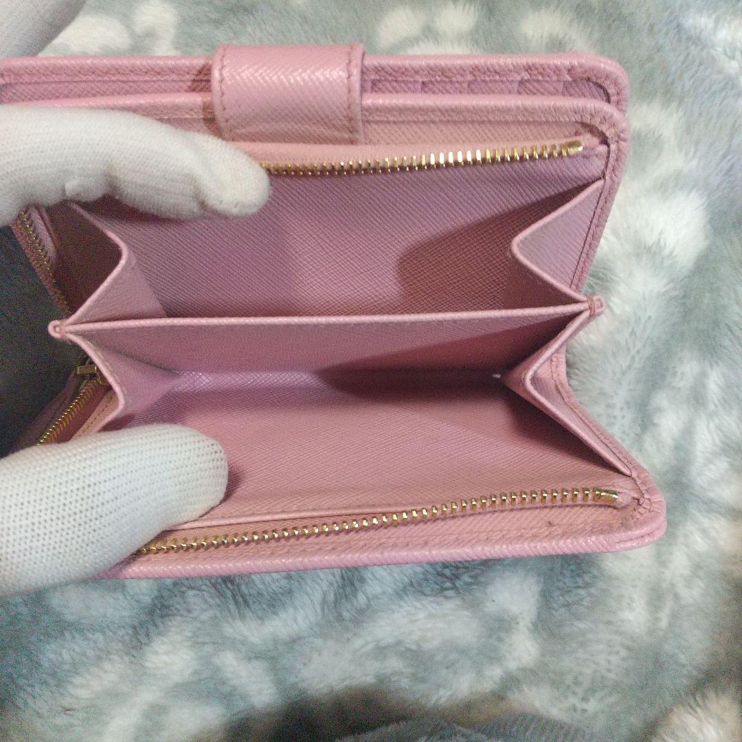 PRADA サフィアーノピンク 二つ折り財布