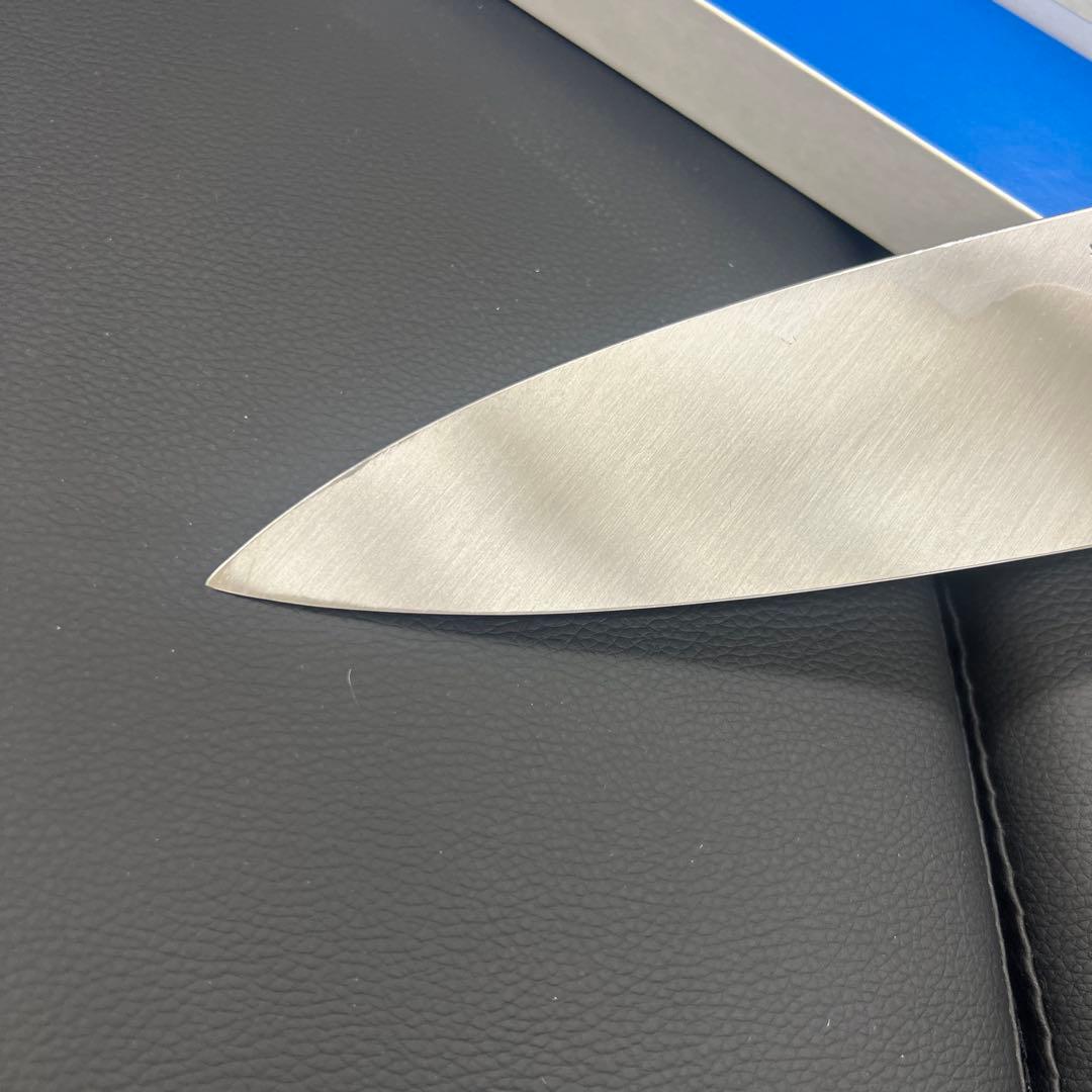 ★青鋼はがね鍛造出刃包丁180mm六寸水牛白八角柄マチ磨き裏押し堺の化粧箱入り