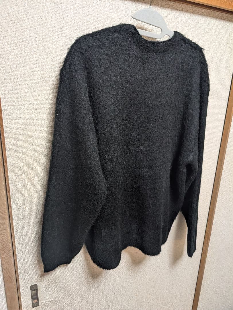 【美品】タウンクラフト　ソリッドシャギーカーディガン　ブラック　L