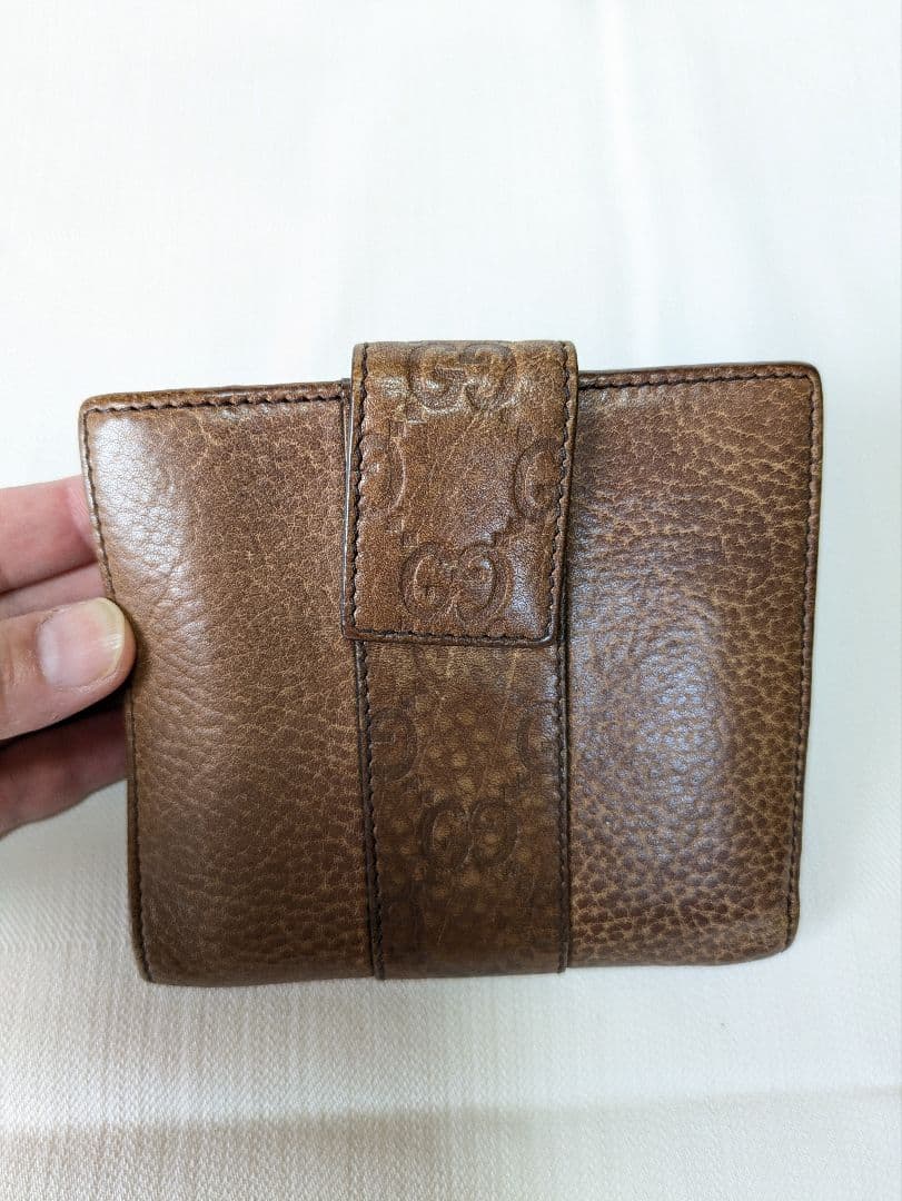 GUCCI ✨二つ折り財布 ブラウンレザー✨値下げしました