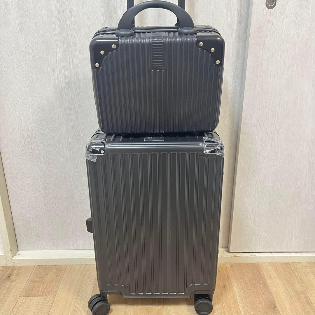 スーツケース　親子ケース　TSAロック　Sサイズ　黒　ブラック　アルミフレーム