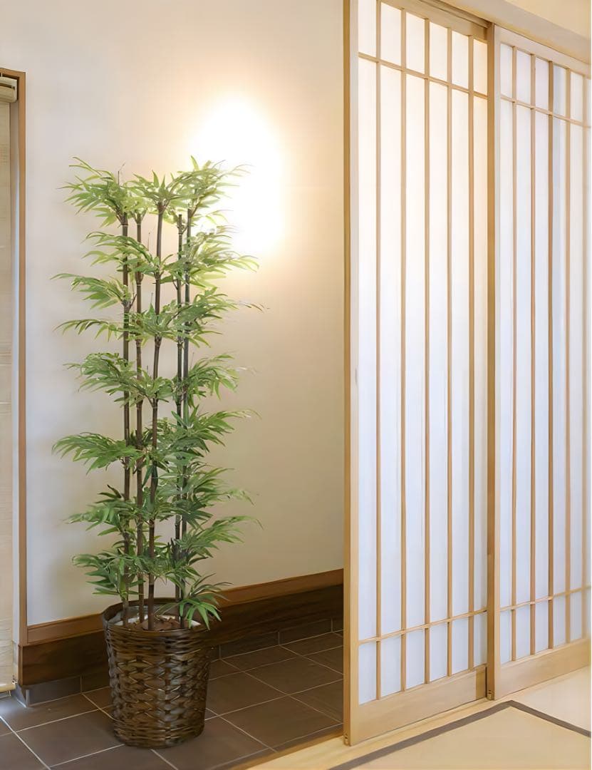 光触媒　人工観葉植物　ウォールグリーン　フェイクグリーン　黒竹1.35m