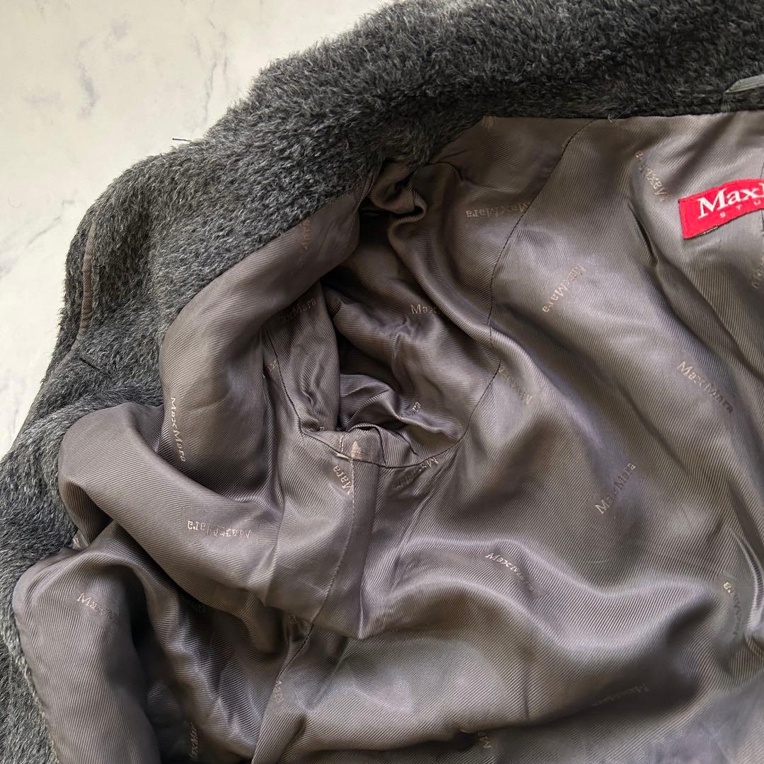 マックスマーラ 高級アルパカ混 シャギーコート テディ 女優襟