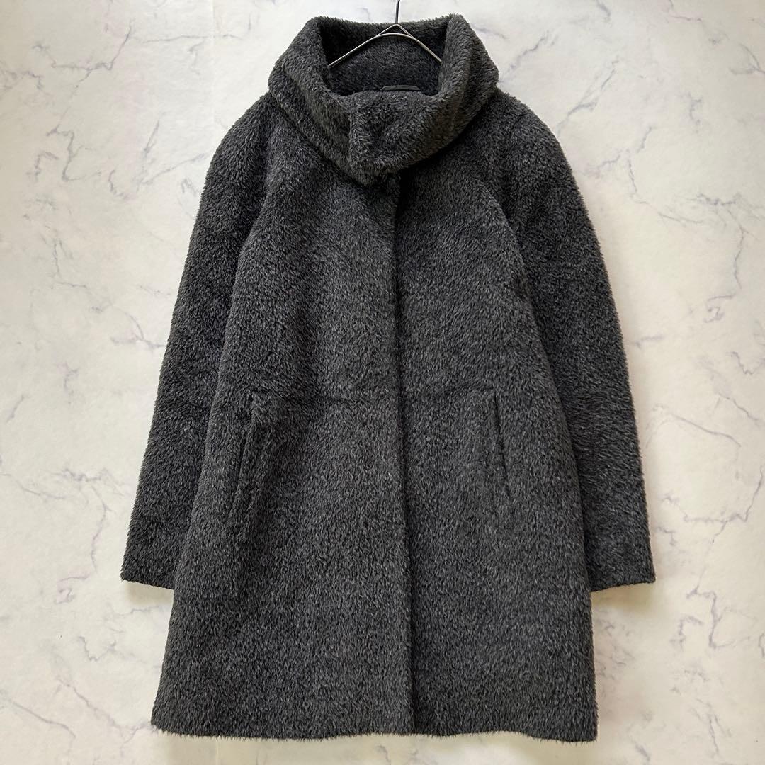 マックスマーラ 高級アルパカ混 シャギーコート テディ 女優襟