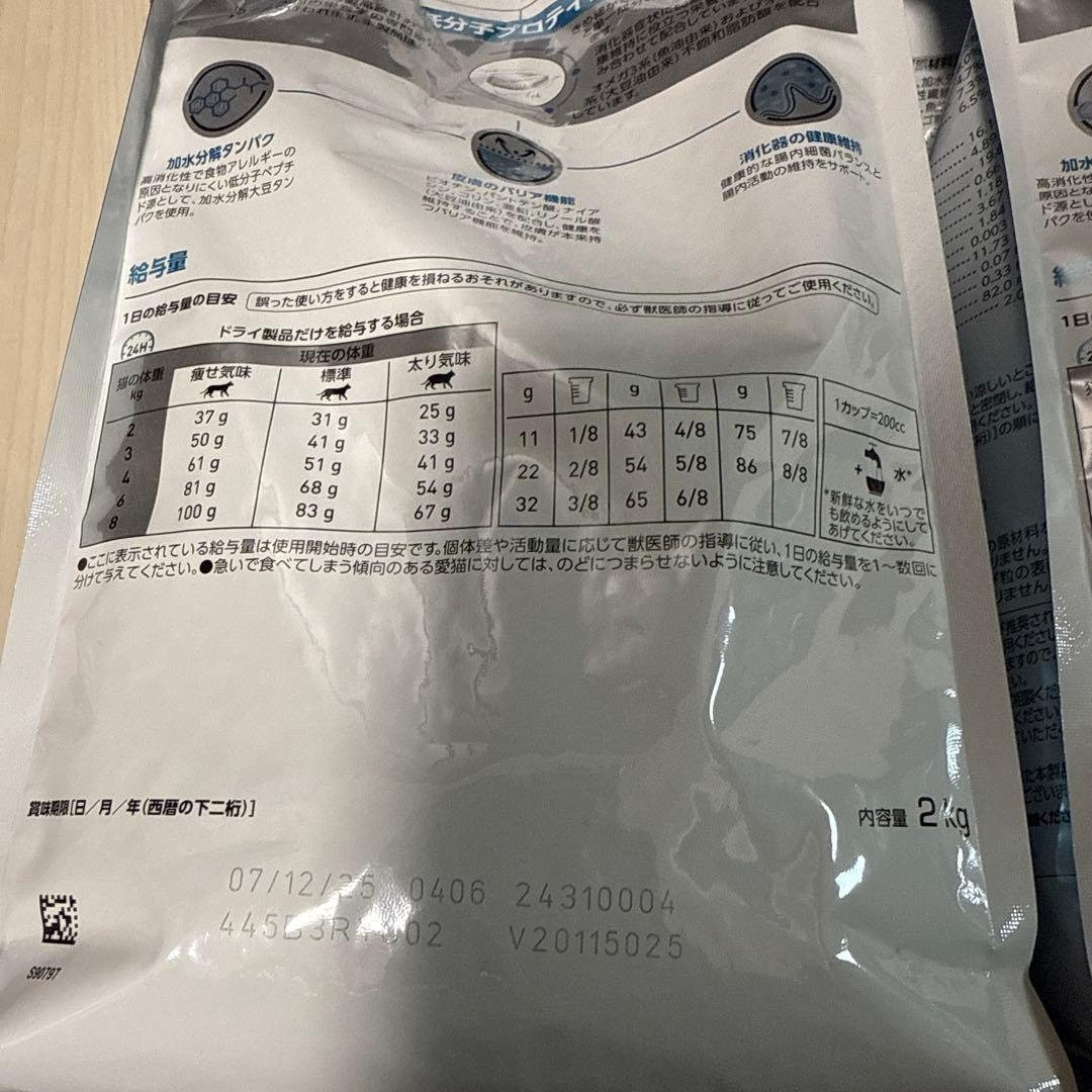 ④ロイヤルカナン 食事療法食 猫用 低分子プロテイン(2kg×2袋　計4kg)