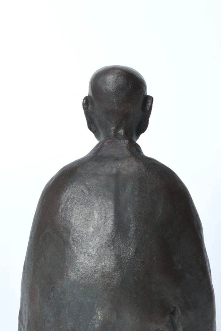 桝澤清 作 良寛禅師像 在銘 共箱 栞付き 銅 置物 古美術品 骨董品