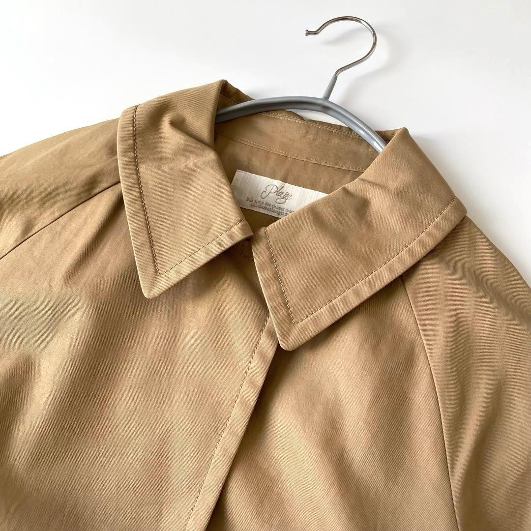 リンゴPlage✨定価4万円　ステンカラーコート　ロングコート　トレンチ