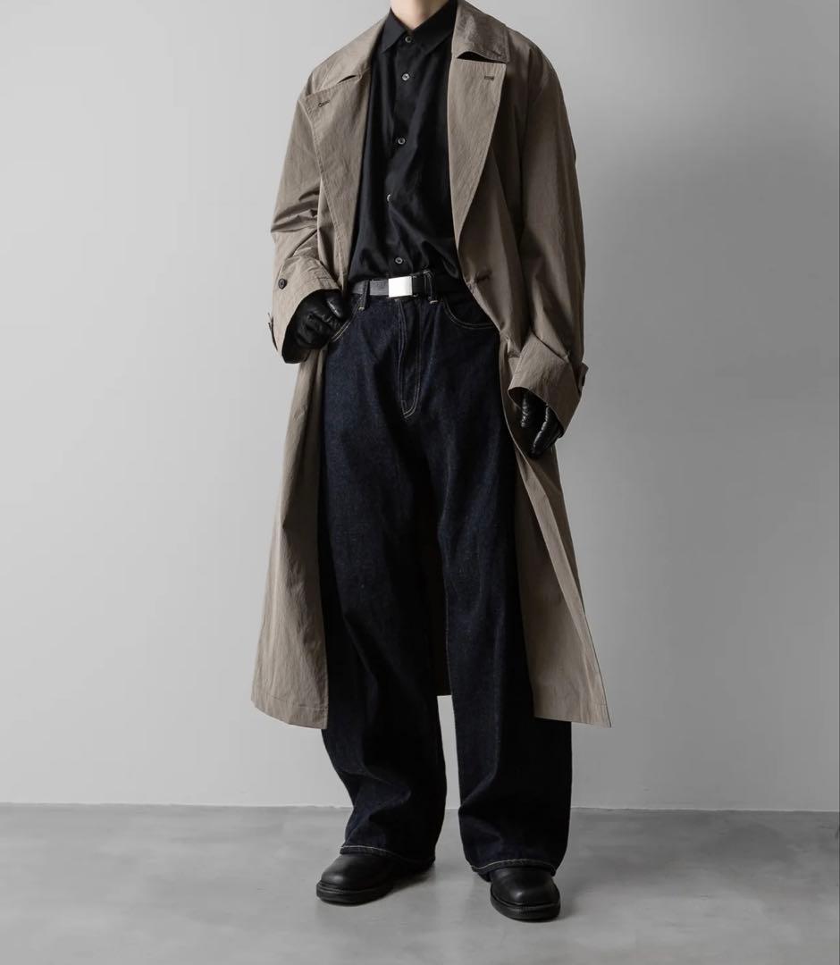 新品 ssstein ウィンドプルーフナイロンダブルブレステッドコート 25ss