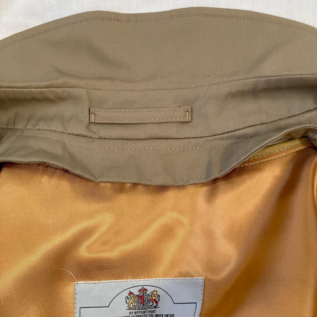 メンズ　Aquascutum ベージュ ステンカラーコート　ライナー付き