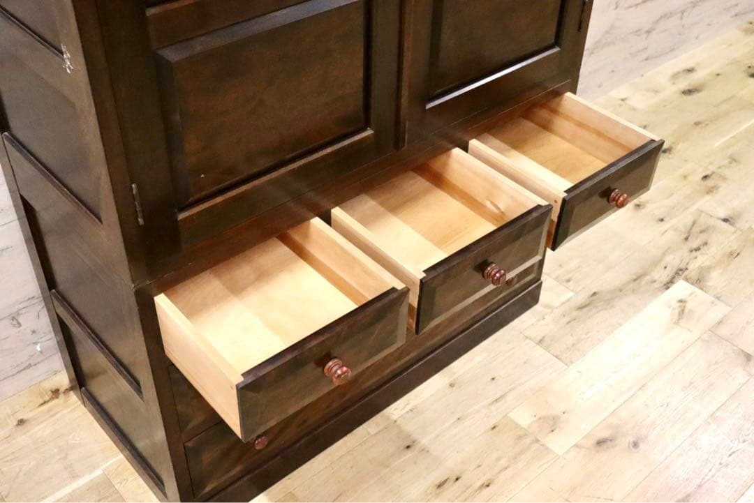 GMGH284○松本民芸家具 D型 和箪笥 整理箪笥 整理タンス 和家具 和モダ
