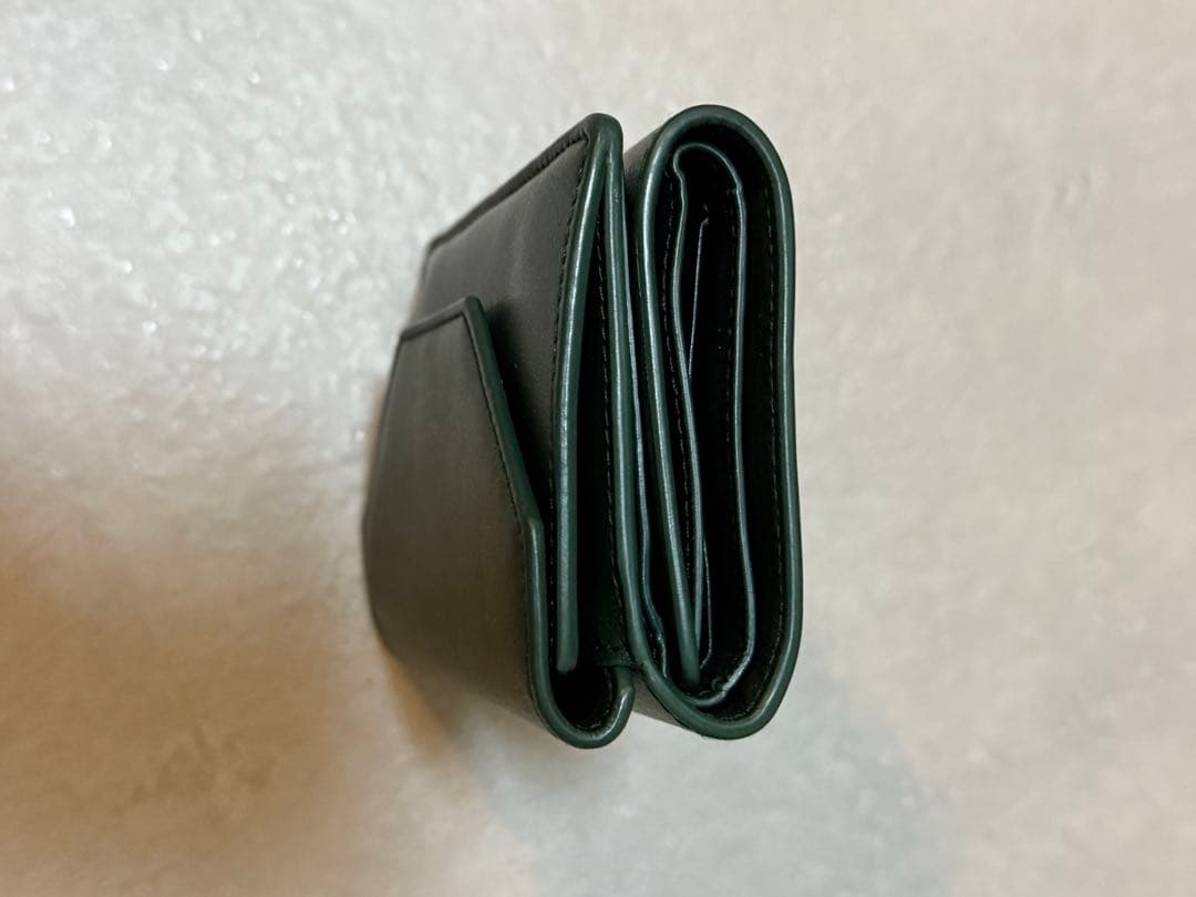 【良品】BALENCIAGA 三つ折り財布 ダークグリーン