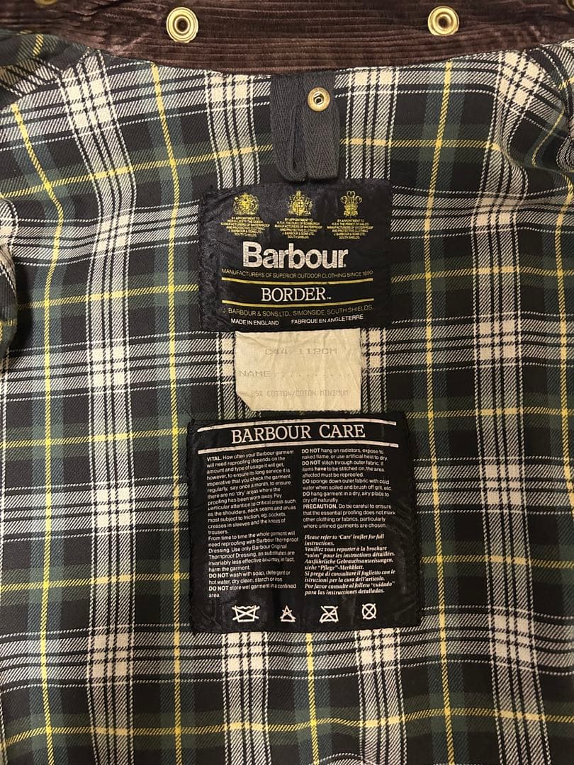 ジャケット・アウター Barbour BORDER C44 112CM