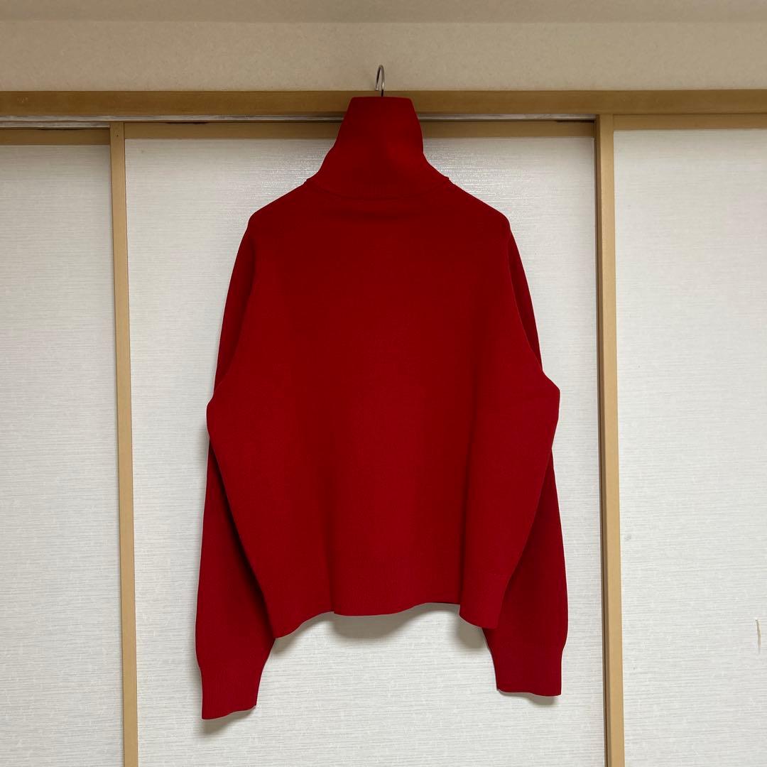 新品 ユニクロ C ミラノリブフルジップカーディガン XL レッド