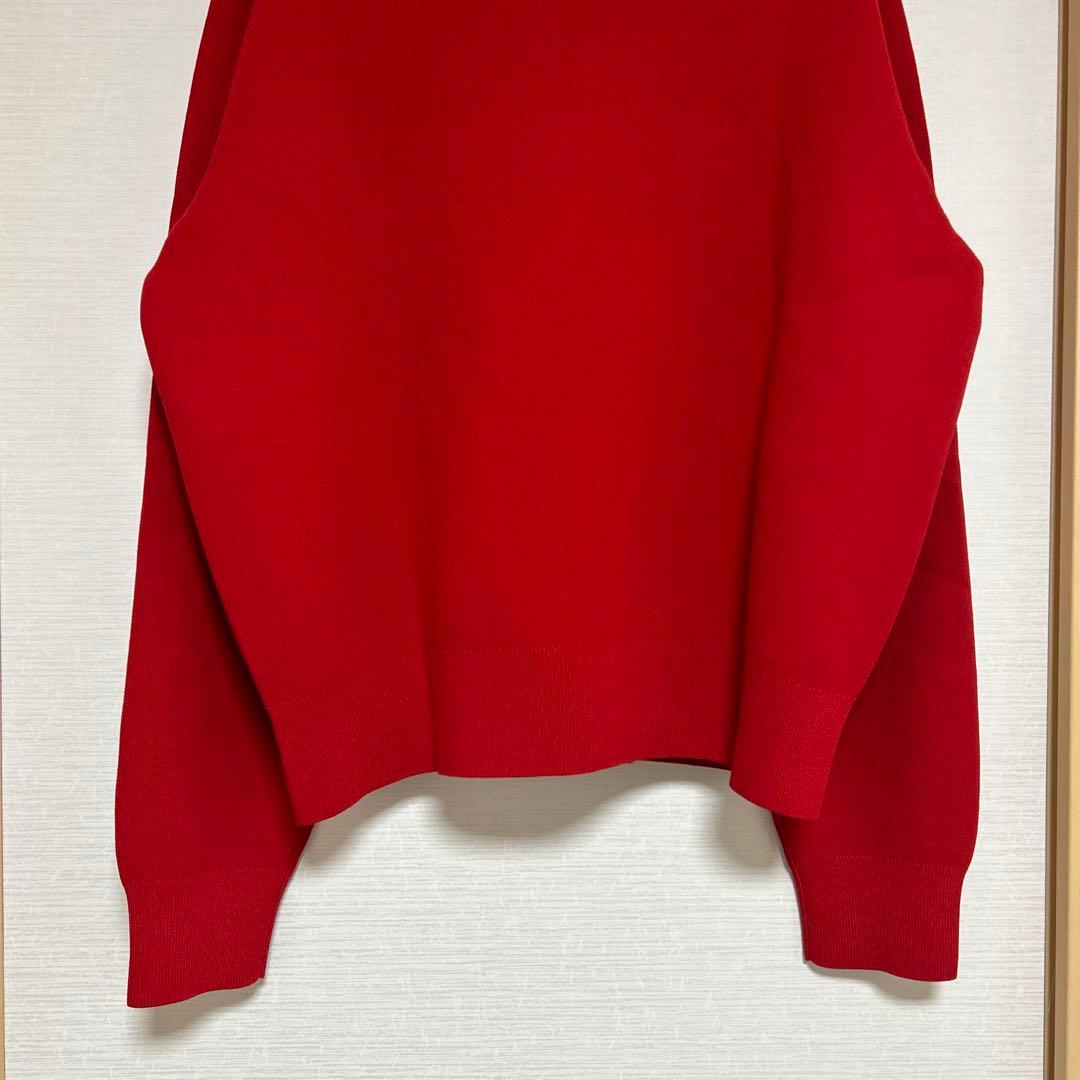 新品 ユニクロ C ミラノリブフルジップカーディガン XL レッド