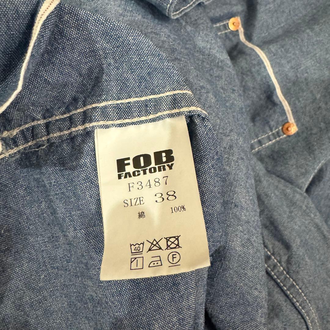 FOB FACTORY F3487 シャンブレー プルオーバーシャツ