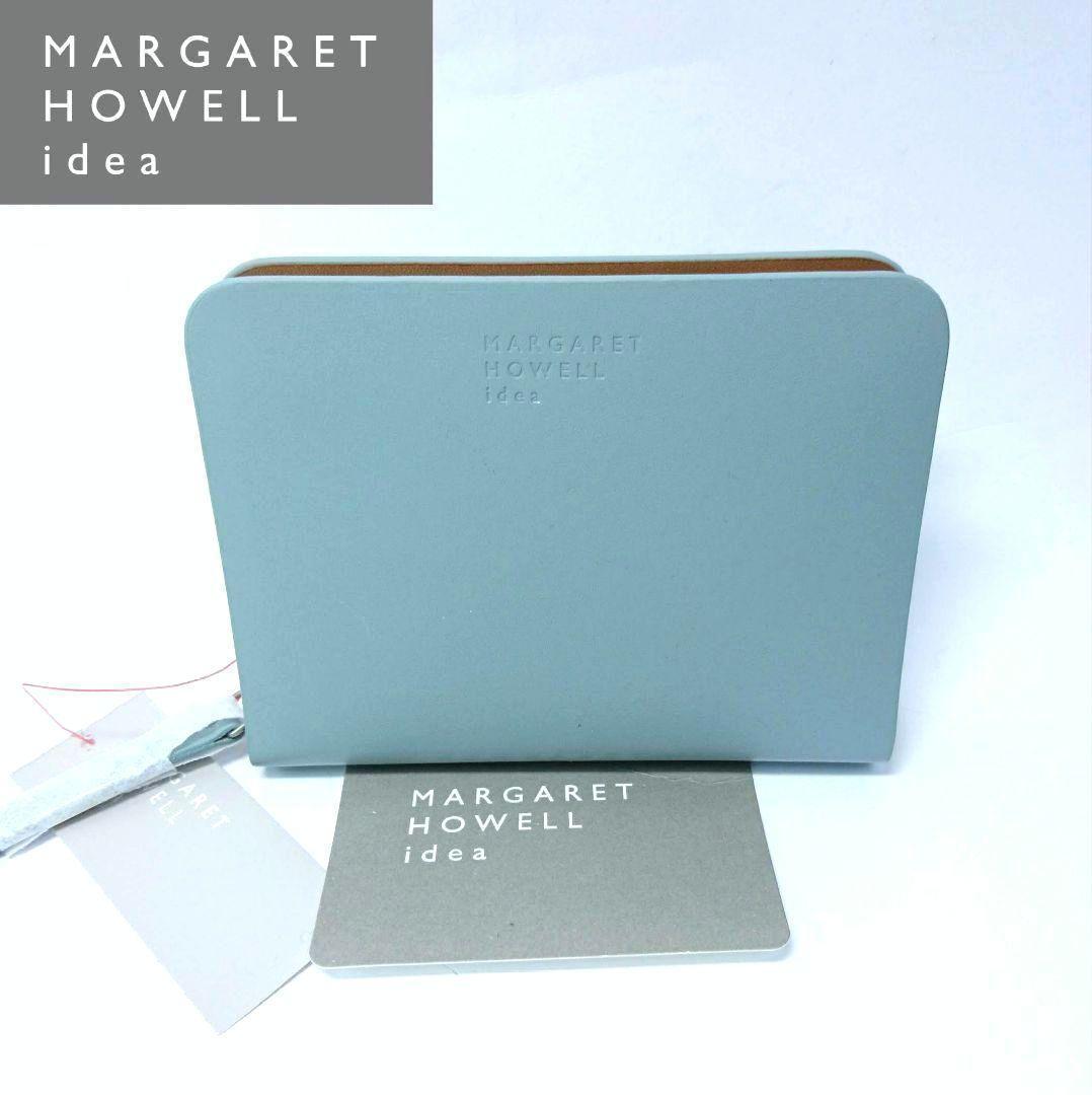 新品 マーガレットハウエルアイデア 折り財布 ミニ財布 ベンジャミン ブルー