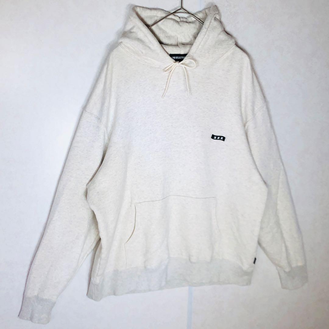 【人気XLサイズ】ゴッドセレクション ロゴワッペン スモールボックスロゴパーカー