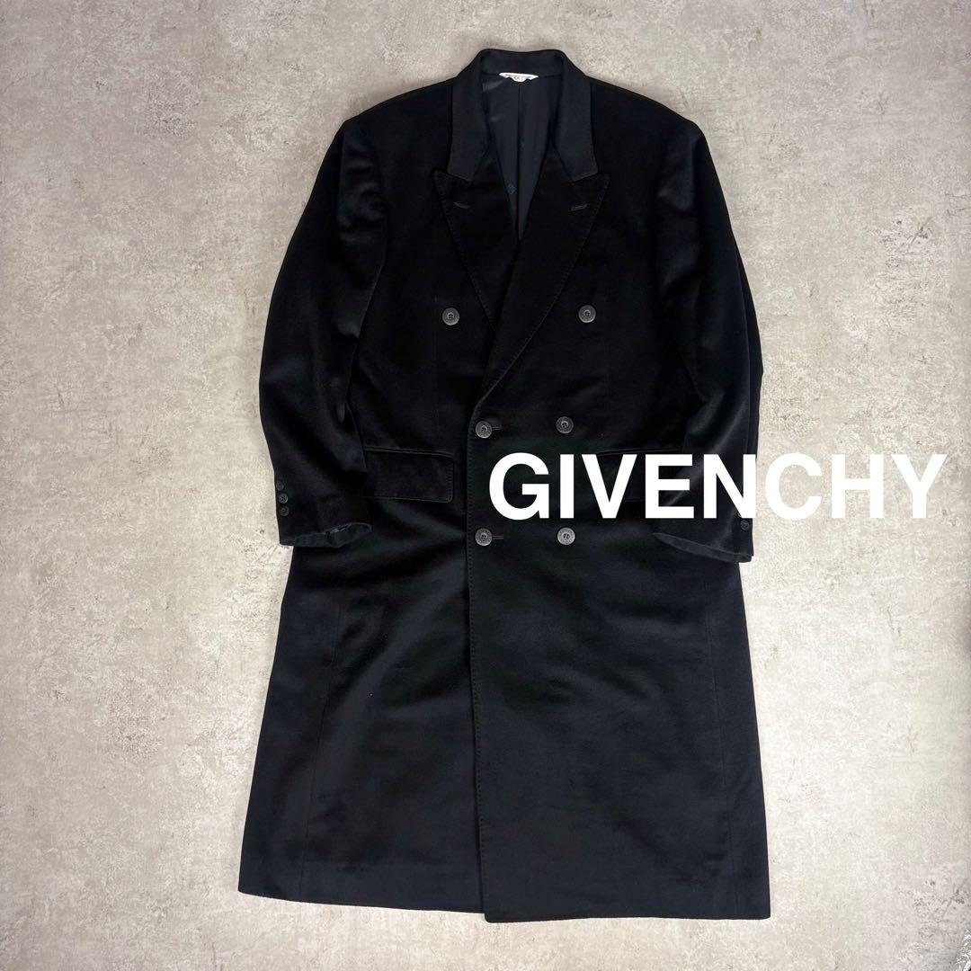 ジバンシー GIVENCHY カシミヤ 100% ダブル チェスター コート L