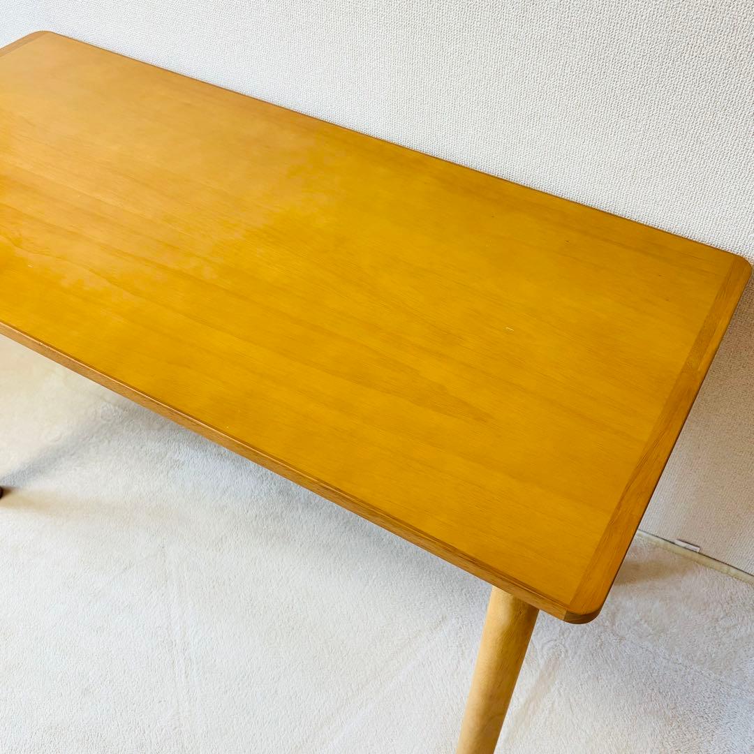 無印良品 MUJI 木製テーブル 幅120×奥行55 ラバーウッド材　ナチュラル