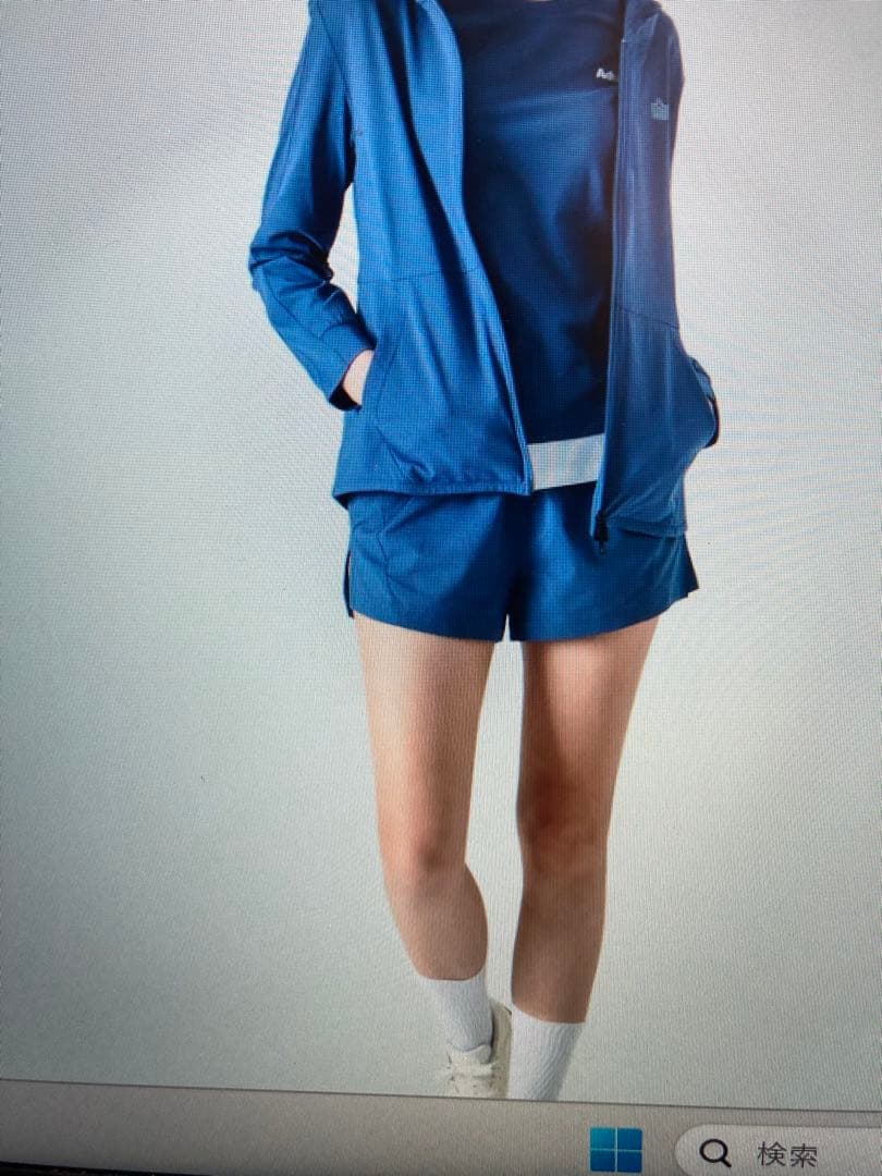 Admiral カットソージップフーディパーカー　ATLA561 M青