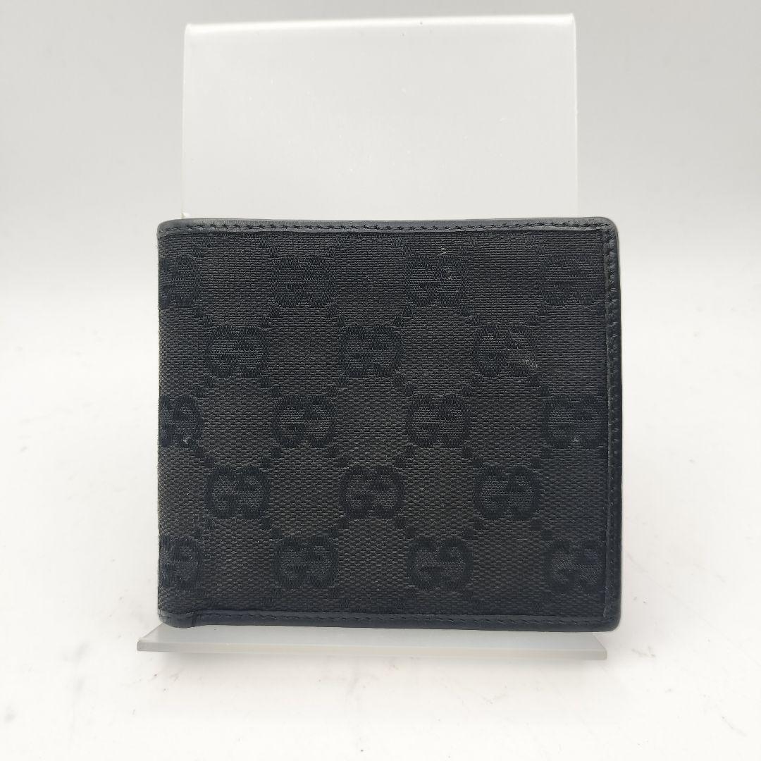 ◎グッチ　折財布　財布　ウォレット　GGキャンバス　ブラック