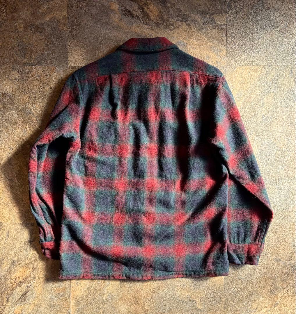 70S PENDLETON ペンドルトン オンブレ ボードシャツ オープンカラー